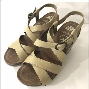 Dansko Frida Sandals Taupe Strappy Shoes EUR 38